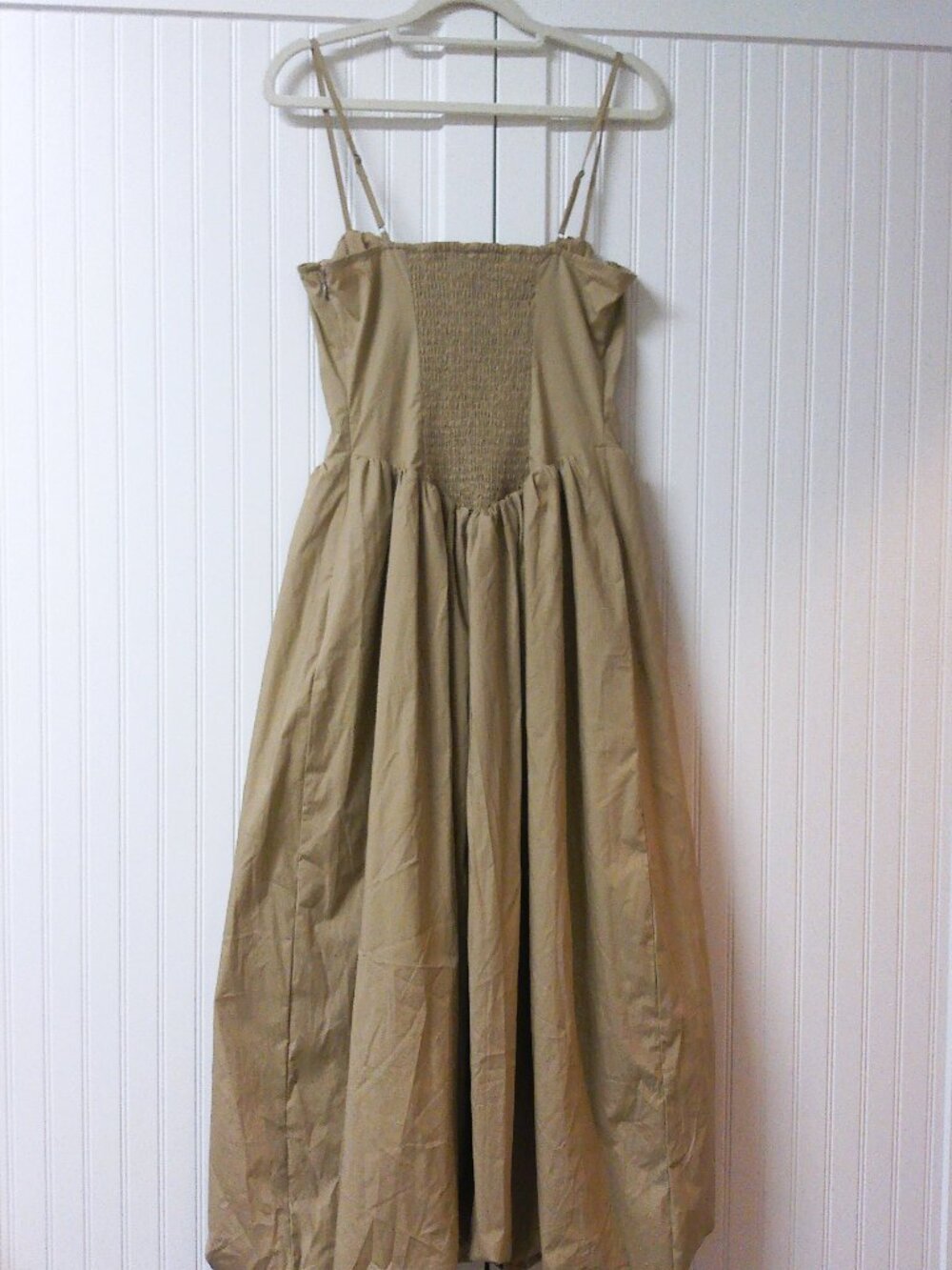 NEW Cotton Corset Dress XS Future Collective Beige/Sand New With Tags - Picture 3 of 8